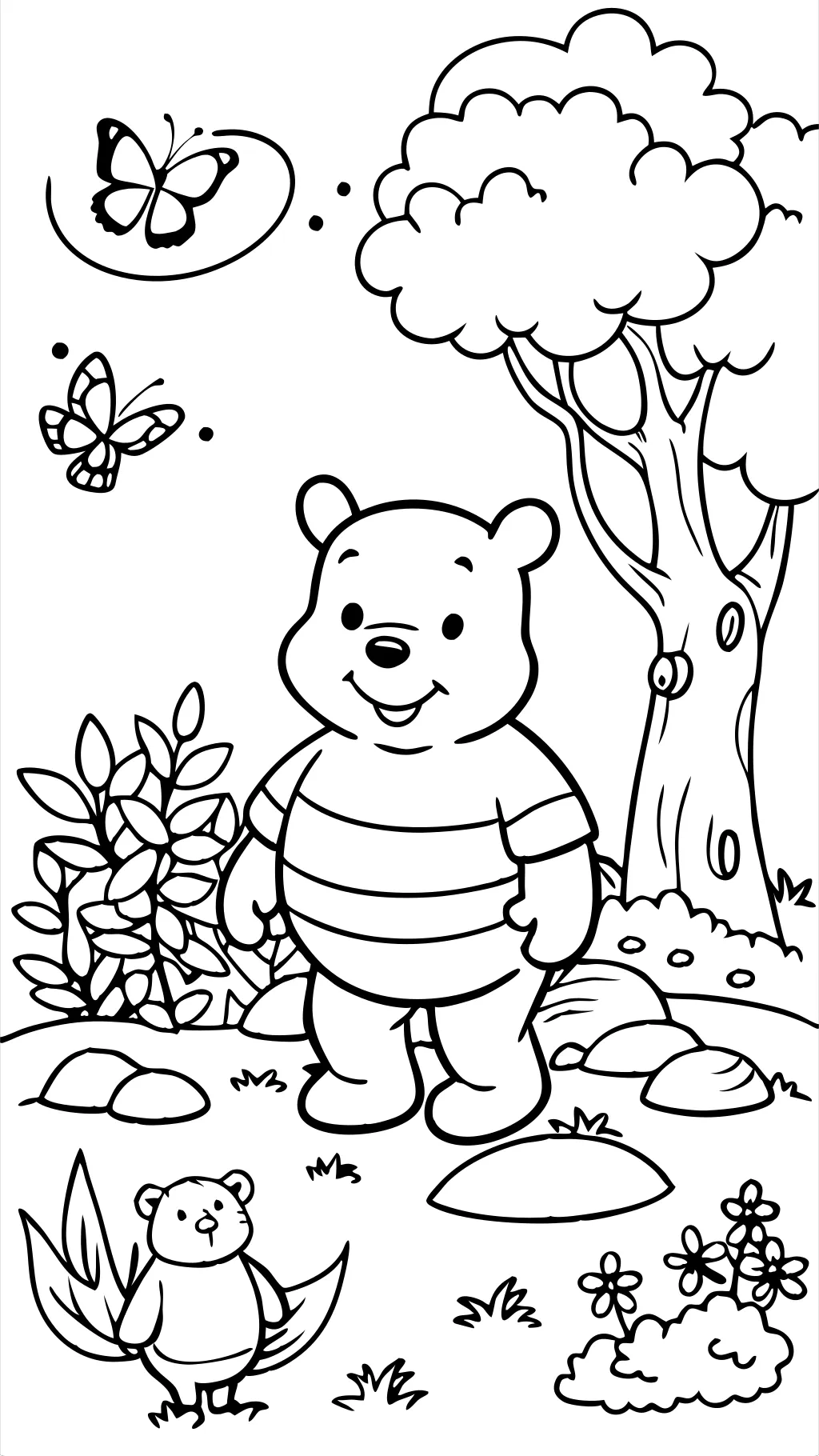 pages à colorier gratuites de Winnie l’OOH